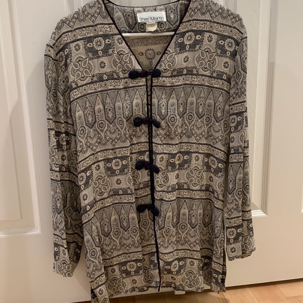 Sheri Martin long sleeve blouse- size 8